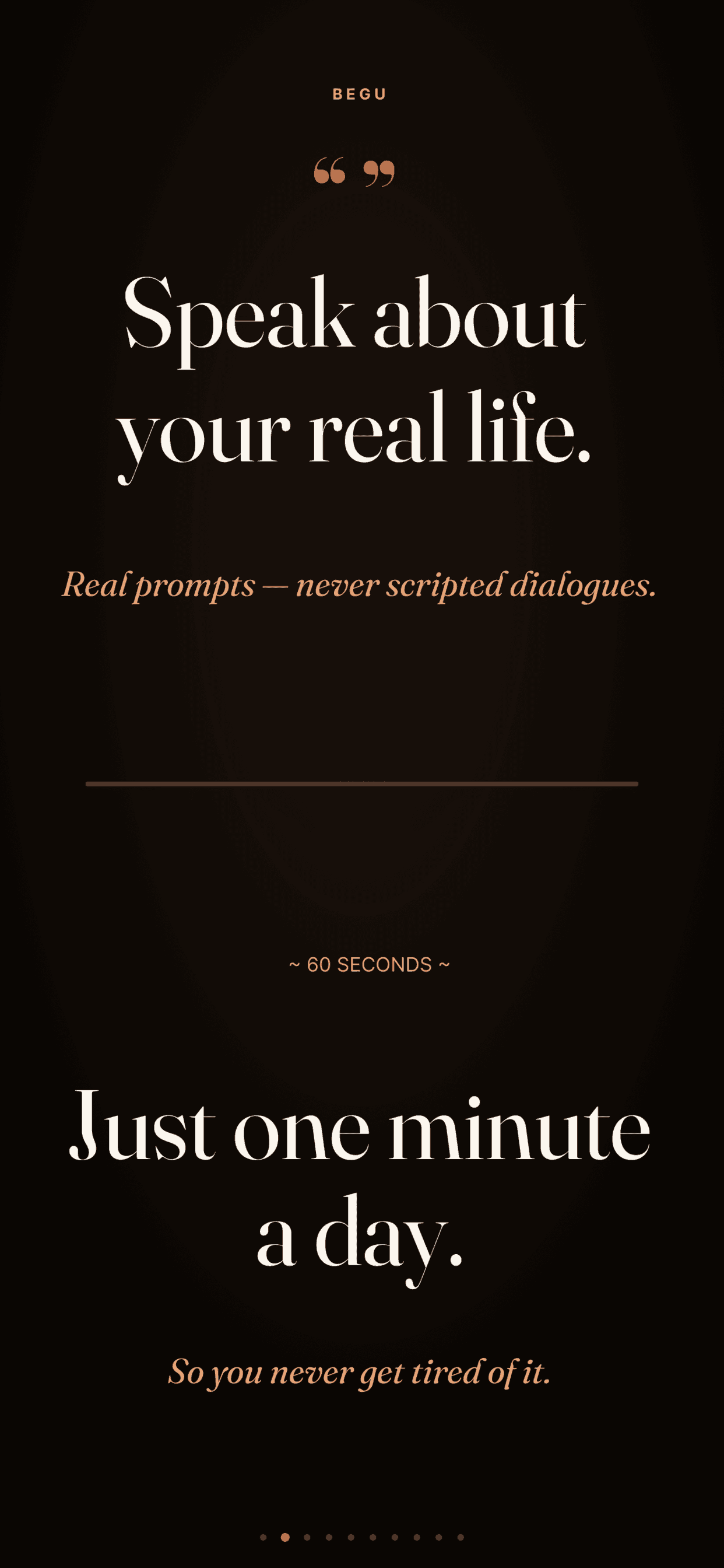 One prompt a day — speak about your real life