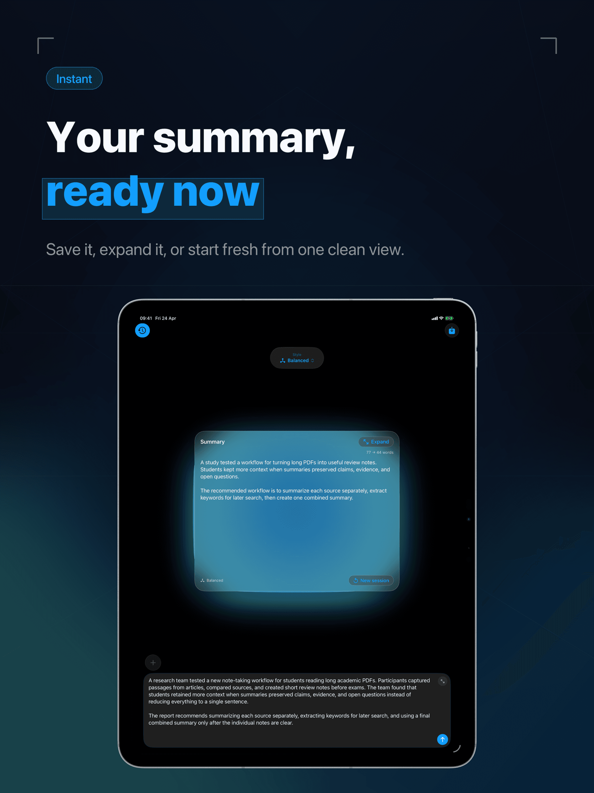 Corvo history on iPad