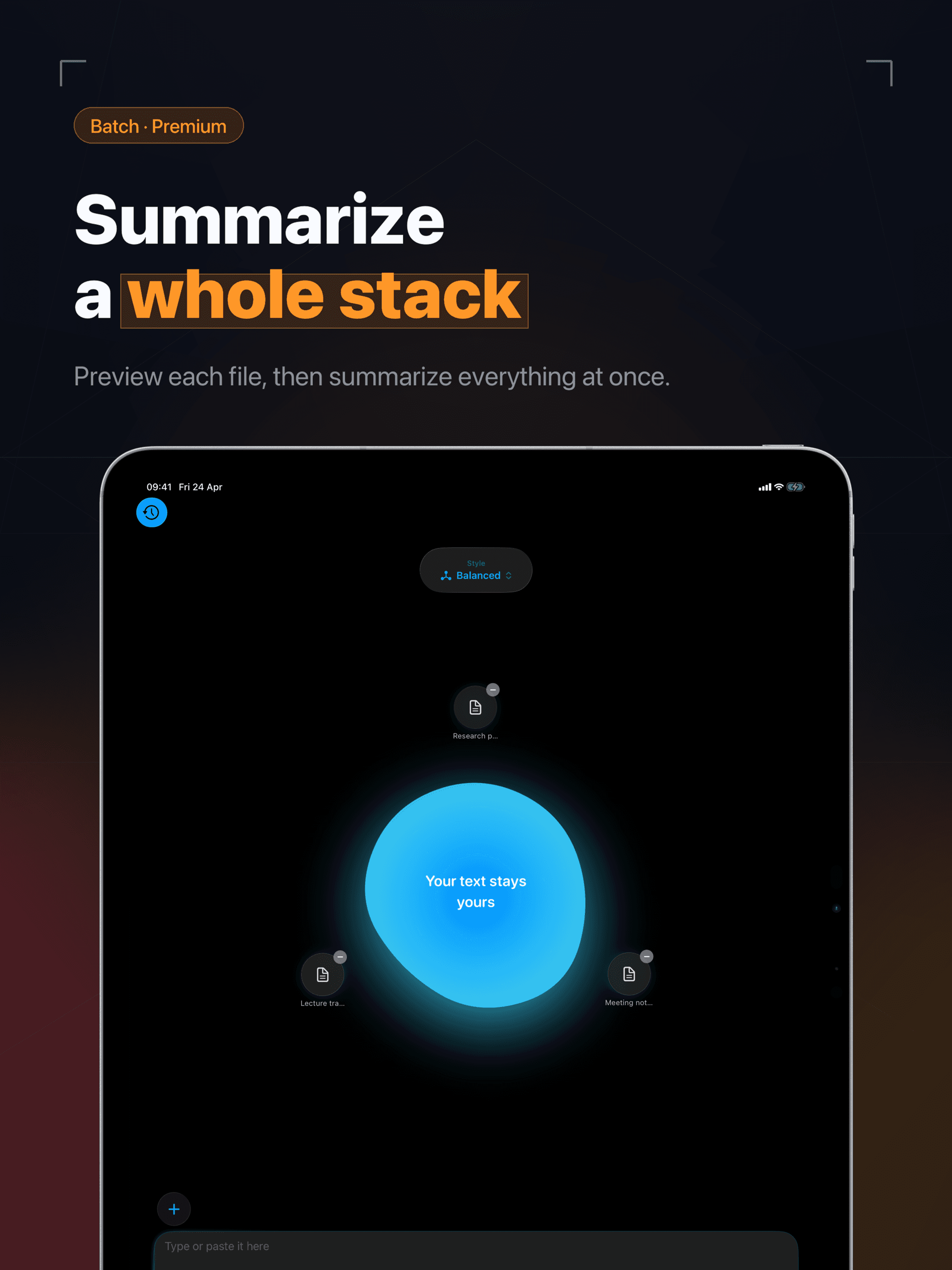 Corvo source picker on iPad