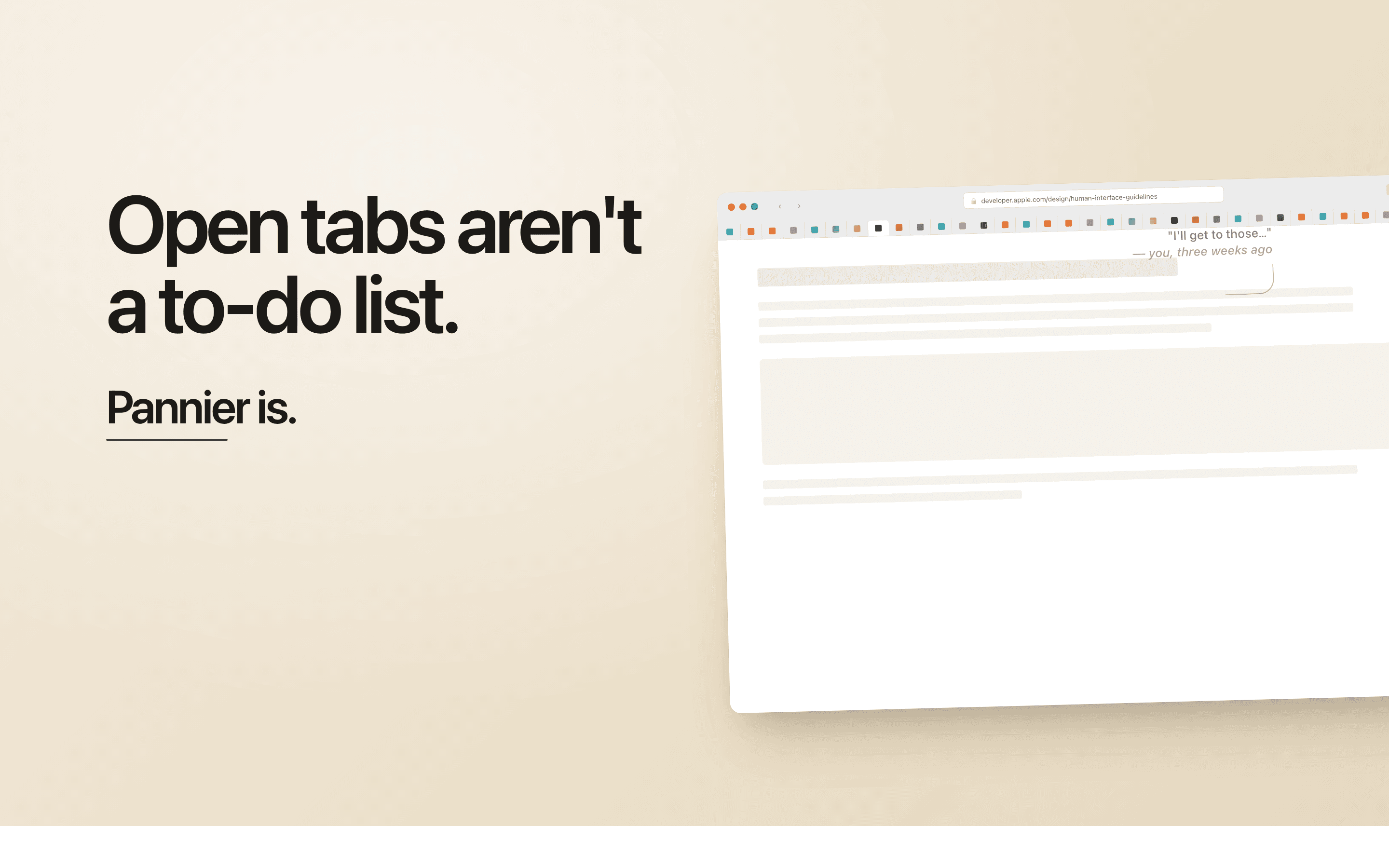 Pannier on the menu bar