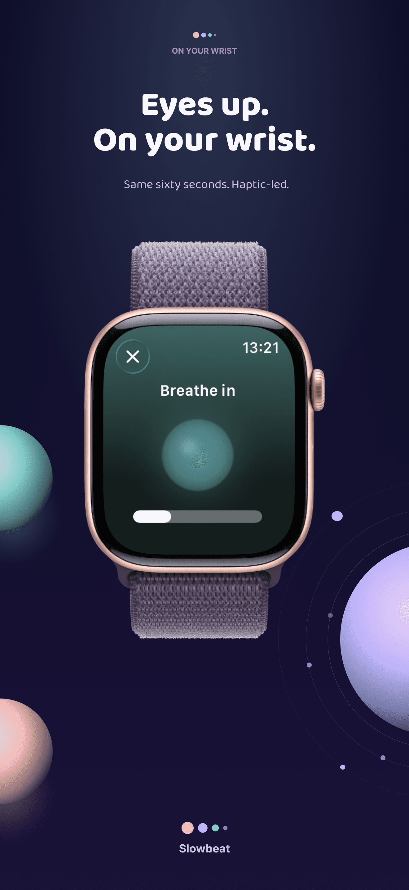 Apple Watch companion — breathing on the wrist